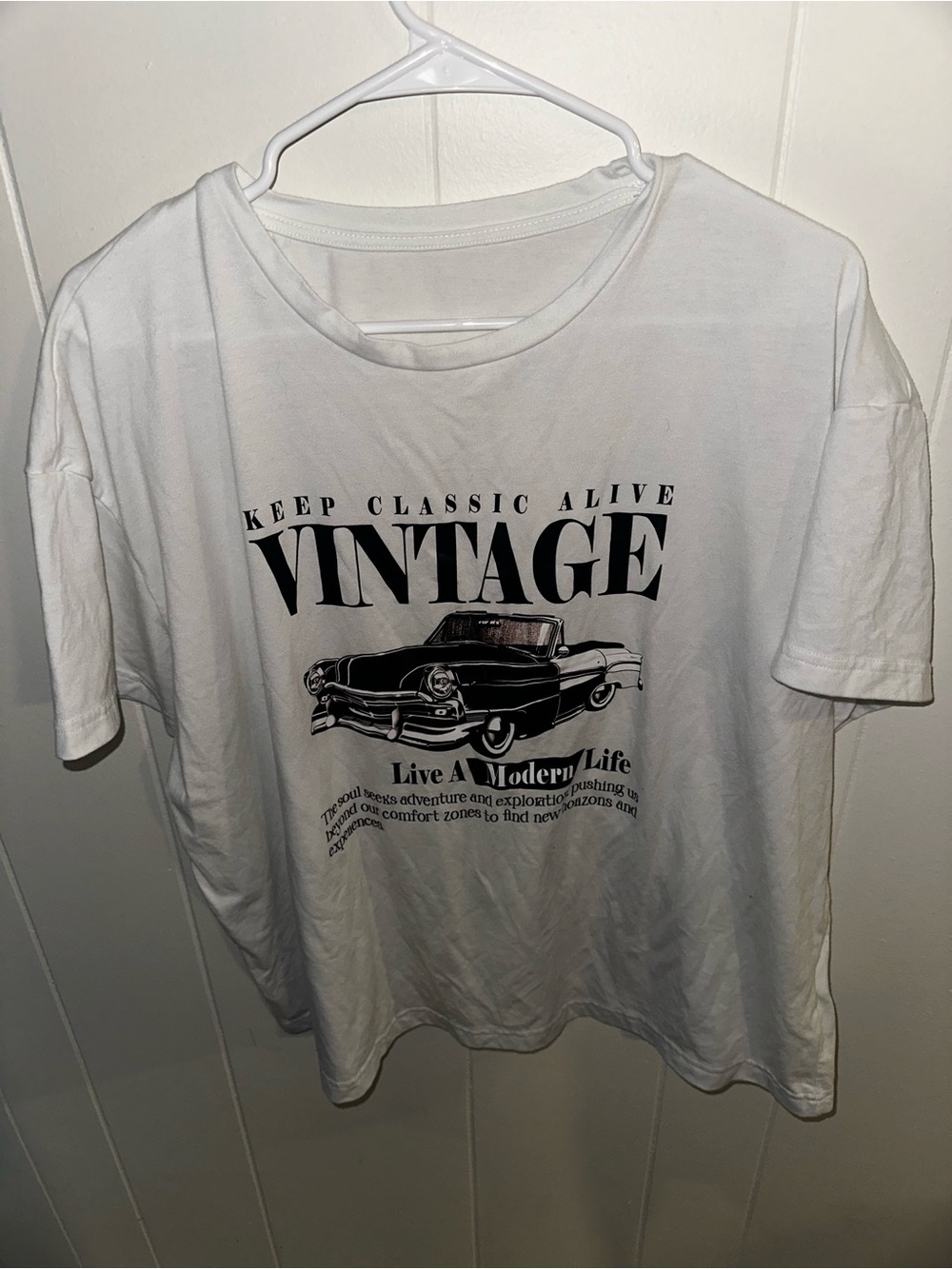 Vintage Graphic White Men's T-Shirt